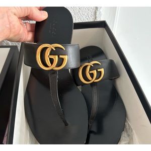 Gucci AUTHENTIC GG Marmont Sandals.